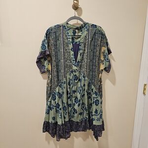 Free People Agnes Printed Mini Dress